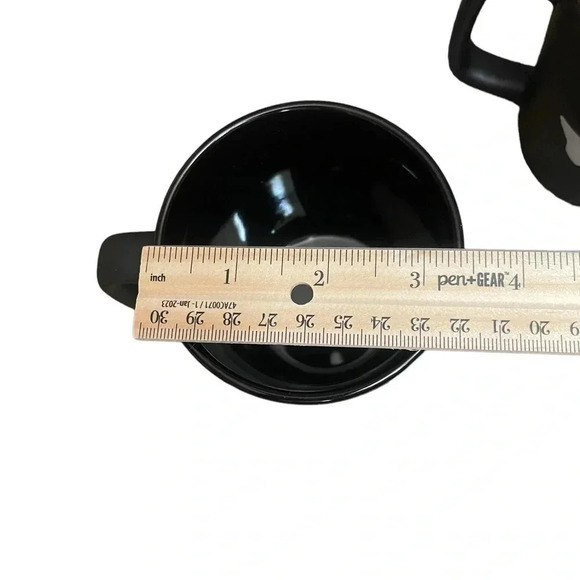 Black Rock Coffee Bar Texas Matte Black 10oz Coffee Mugs Set Of 2 - Picture 12 of 15